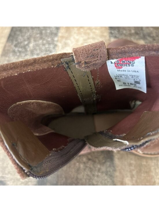 Red Wing 8189 Soft Toe Suede Custom Side Zip Boots Mens  8.5 E main image 12